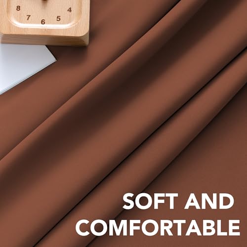 Image of H.VERSAILTEX Blackout Curtains Thermal Insulated Window Treatment Panels Room Darkening Blackout Drapes for Living Room Back Tab /Rod Pocket Bedroom Draperies (2 Panels, Washed Spice, 52 x 96 Inch)