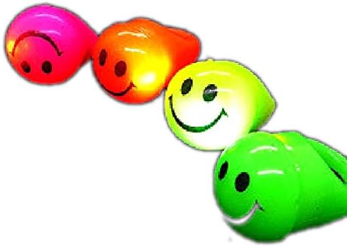 blinkee 420080 Flashing Soft Smiley Face Rings - Pack of 24