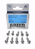 10 Stück Linsenkopf-Blechschrauben mit Kreuzschlitz DIN 7981 A4 4,8x19 PH2 – Edelstahl V4A AISI316 rostfrei, säure- & seewasserbeständig