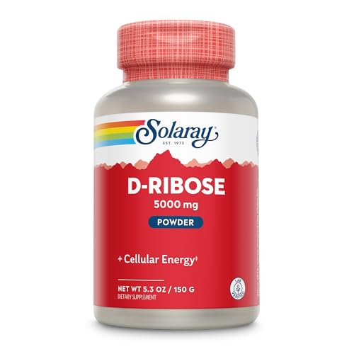 Image of SOLARAY D-Ribose Powder 5000 mg | Healthy Cardiac and Cellular Energy (ATP) Production Support | 30 Servings | 150 Grams