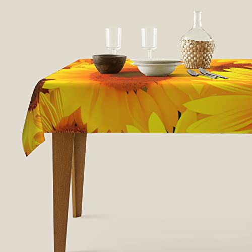Nappe rectangulaire tournesol anti-tache pour simplifier les repas - 8