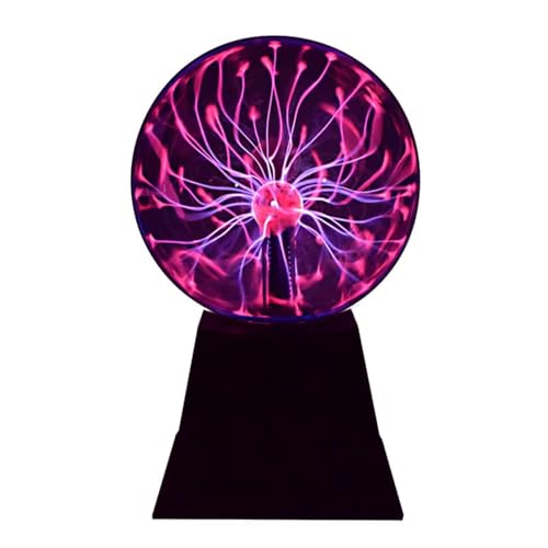 Luminária de Mesa Globo de Plasma 20 cm, 127V, Efeitos Luminosos Coloridos