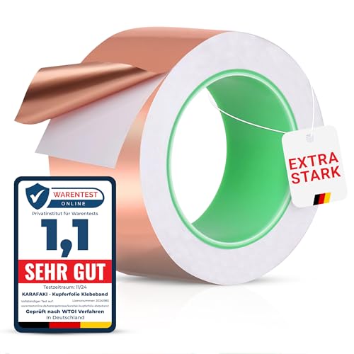 KARAFAKI® Kupferband 50mm x 20m Schneckenabwehr
