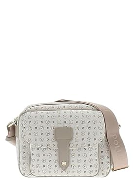 Borsa a tracolla Pollini Heritage Donna Pvc + Pelle Vit. (Avorio/Ghiaccio)