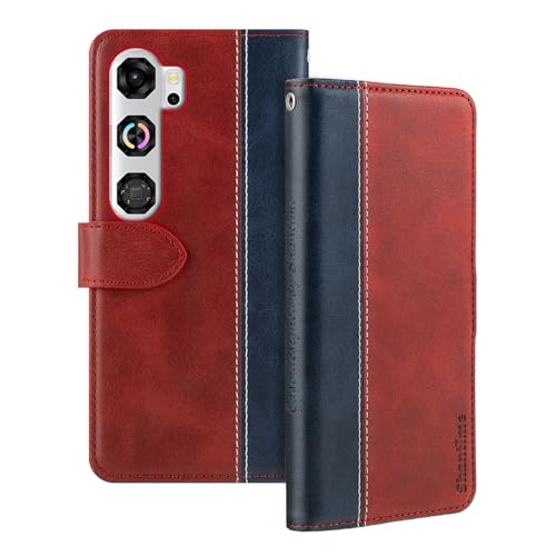 Shantime ���U�[�t���b�v�P�[�X ZTE Nubia Neo 5 GT 5G Z2570N �Ƃ̌݊������� �J�[�h�z���_�[�t�� RFID�u���b�N �}�O�l�b�g�L�b�N�X�^���h �X�����t�B�b�g �r�W�l�X�ی�J�o�[(���b�h)