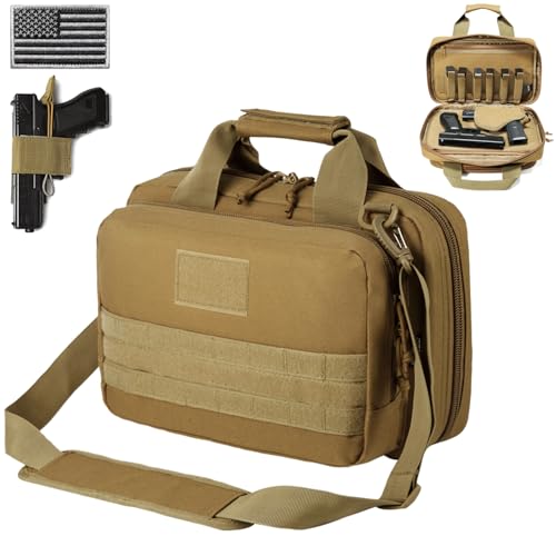 DBTAC Gun Range Bag XS | Tactical 1~2 Pistol Bag Firearm Shooting Case with Lockable...