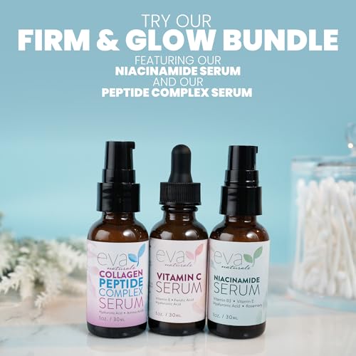Eva Naturals Anti-Aging Serum Bundle – Retinol, Vitamin C & Hyaluronic Acid for Face – Anti-Wrinkle, Dark Spot & Acne Treatment – Hydrating Skin Care Set for Fine Lines, Eye Area & Night Moisturizing - Image 8
