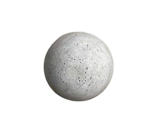 Ball Drawer Pull, Concrete Drawer Knob, Cabinet Handle Hardware, Decorative Sphere Peg, Cement Dresser Handle, Minimalist Stone Knob, Cabinet Furniture Hardware (1.35" W, Bluish Gray)