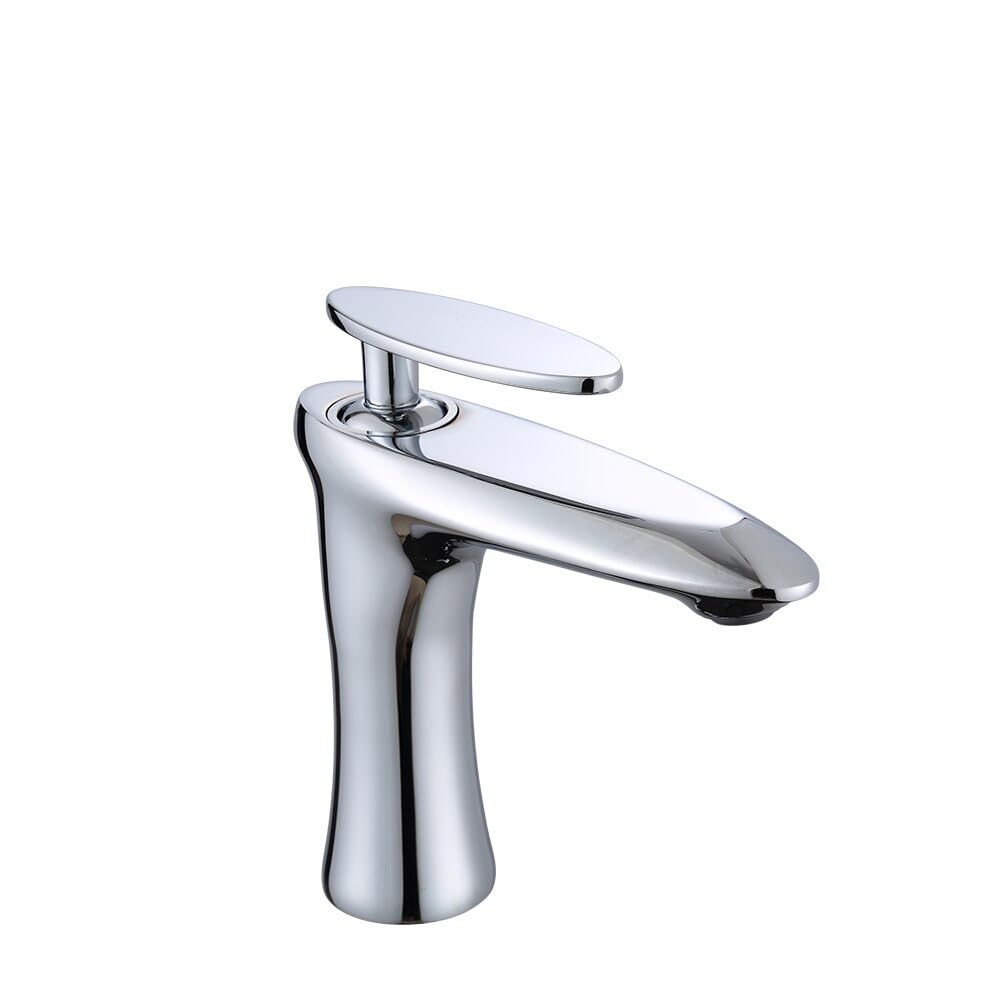 Robinet de bain forme de feuille pour vasque de salle de bains zen