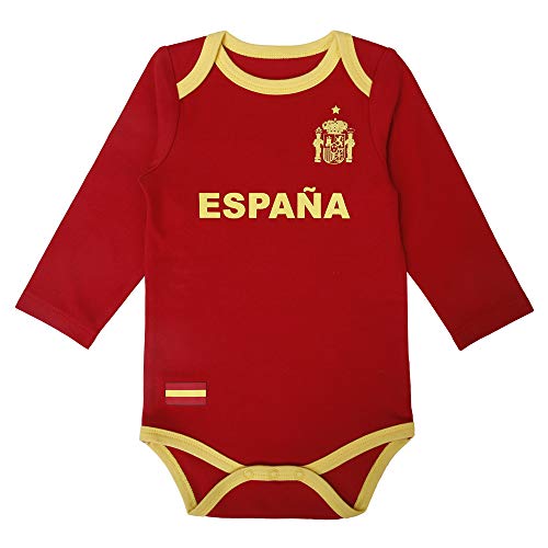 IDONEKER Unisex Recién Nacido Ropa Infantil Bebé Pelele Niños Niñas Únicos Bodis de Fútbol Mono de una pieza Largo y Manga Corta, Rojo, 0-3 Meses, rojo, 0-3 meses