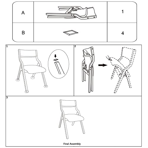 Canglong 18Inch, Foldable Chairs With Padded Seats And Solid Wood Frame For Dining, Living, Meeting Room, Set Of 2, Beige 1 #TOP5