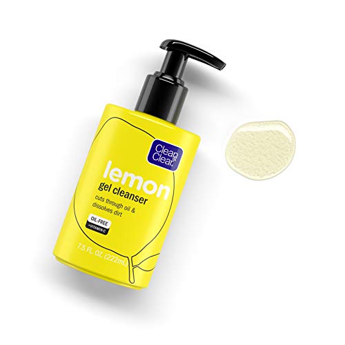 Clean & Clear Brightening Gel Facial Cleanser With Vitamin C, Lemon Extract & Glycerin, Oil-Free Daily Cleansing Face Wash Gel To Brighten Skin, Cleanse Oil & Dissolve Dirt, 7.5 Oz #TOP6
