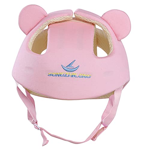 Vista 2 de Casco de seguridad para bebé, protector de cabeza, cojín protector para la cabeza, lindo casco de seguridad ajustable para niños, sombrero de arnés