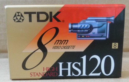 Cinta de vídeo de 8 mm estándar TDK HS120 videocasete para formato de cámara antigua