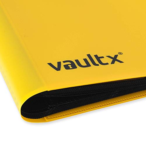 Vault X Binder - 4 Pocket Trading Card Album Folder - 160 Side Loading Pocket Binder For Tcg (Yellow) #TOP4