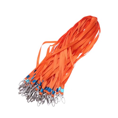 Tour de cou pour badge orange lot de 50 cordons pour réunions et conférences