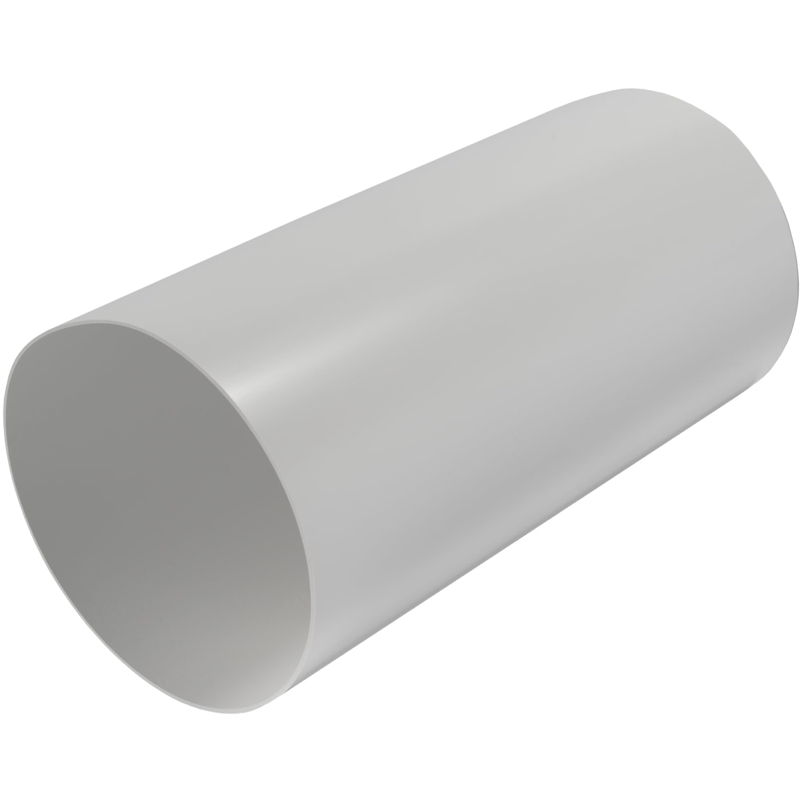 6" Inch Round Straight Plastic Ventilation Duct - 12" Inch Long Rigid Ducting Vent - Replacement Pipe, Extension, Fresh Air Circulation - Through-Wall Vent Duct, Straight Plastic Pipe for HVAC Ducting