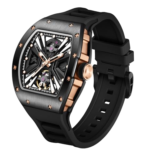 Image of ALIX AL2929 Skeleton Dial Men's Stainless Steel Case Automatic Mechanical Wristwatches 30M Waterproof Watches