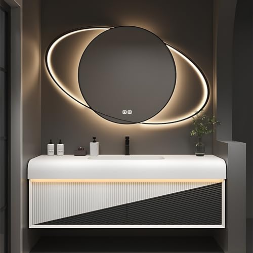 Top 10 Best Bathroom Vanity Manufacturers for Your Home 2 ZGNBSD Modern Bathroom Vanity with Sink - Stylish Bathroom Vanity with Drawer & Smart Defogging Function - Multi-Layer Solid Wood Material
