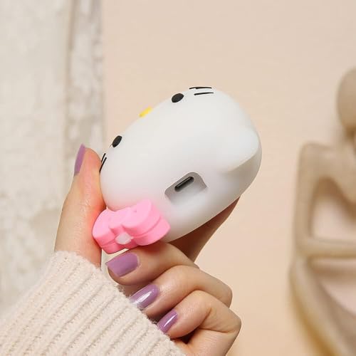 Image of INEFABLE Charger Case Cover Protector with 3D Cute Pattern for iPhone Charger only 18W & 20W, Data Charging Cable Wire Saver Protective Cable Cover Full Protection - Set Of 1 (Cute Cat)