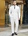 COOFANDY Men's 2 Piece Double Breasted Suits Slim Fit Tuxedo Jacket and Dress Pants Set for Wedding Business Prom White