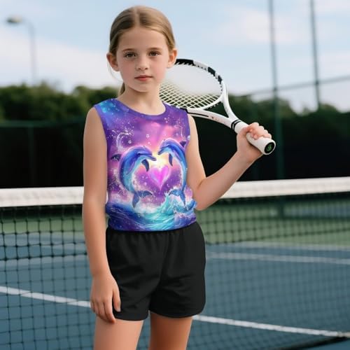 ZFRXIGN Cute Clothes for Teen Girls 5-14 Years 2 Piece Summer Set Tracksuit Outfit Sleeveless Tank Top for Gym Clothing4