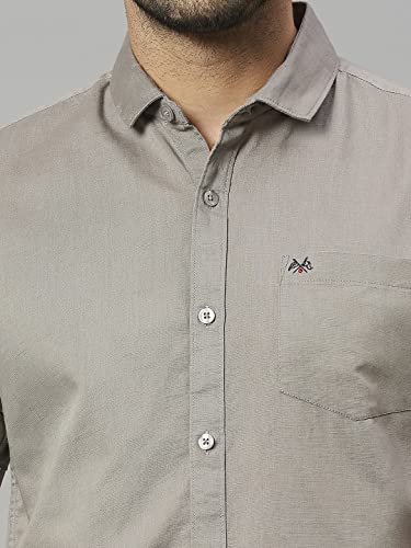 Image of Thomas Scott Men's | Solid | Half Sleeve | Slim Fit | Linen Blend | Spread Collar | Casual Shirt