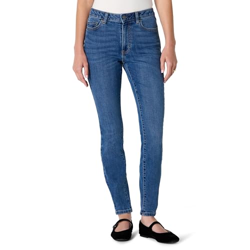 Amazon Essentials Jean Skinny Très Extensible, Taille Haute Femme, Bleu Moyen Vintage, 44