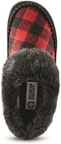 Guide Gear Womens Faux Fur Collar Clog Slippers, Plaid, Fur-Lined, Warm, Slip-On, Lounge Shoes, Bedroom House Slippers, Indoor and Outdoor | Image 6