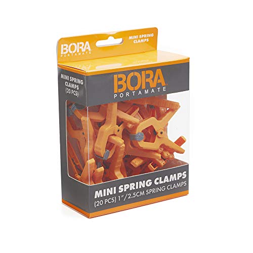 Bora 1-Inch Mini Spring Clamp, 20-Pack, 540520. Give Yourself an Extra Hand with These Tough Polymer Mini Spring Clamps,Brown