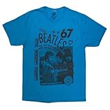 Algodón estilo suave The Beatles 1967 - Póster de camiseta, azul, M