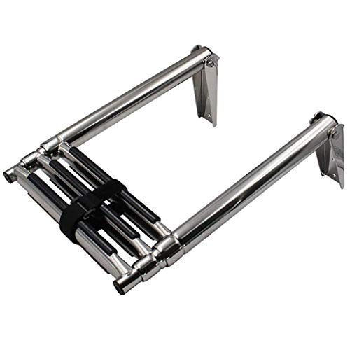 Escalera telescópica de acero inoxidable 87.5 cm miniatura 1