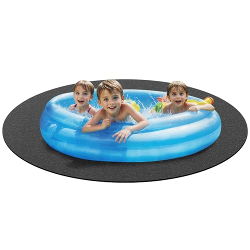 VEVOR Estera de Suelo para Spa Diámetro 2032mm Alfombra de Piscina Inflable Impermeable Antideslizante Reutilizable Protector de Suelo Absorbente para Piscinas, Exterior, Interior, Reparación de Coche