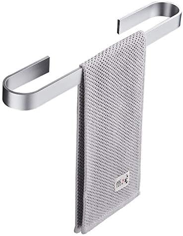 Amazon Co Jp タオル掛け ステンレスタオルハンガーバスルームのラックスペースアルミ壁掛けタオルバーオーガナイザーキッチンストレージシェルフ タオルスタンド Color 45cm Silver ホーム キッチン