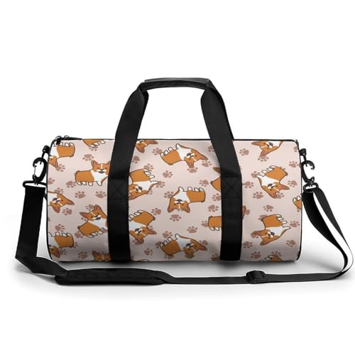 Sac de voyage Corgi Rose Mignon : le duffel bag idéal pour le camping