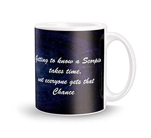 Image of Scorpio Zodiac Printed Ceramic White Coffee /Tea Mug.