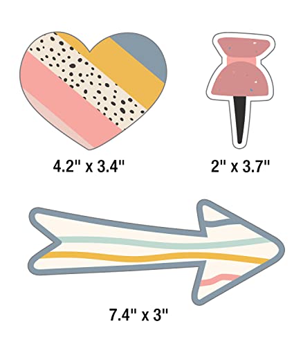 Carson Dellosa We Belong 82-Piece Motivational Bulletin Board Set, Motivational Bulletin Board Decorations With Boho Hearts & Dots, Positive And Inspirational Wall Decor, Boho Classroom Décor #TOP5