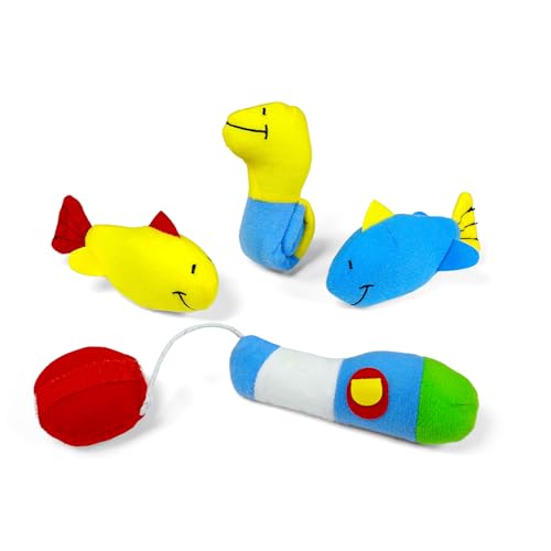 Image of Baby GUND Play Soft Collection, My First Tackle Box 5-Piece Plush Playset with Rattle, Squeaker and Crinkle Plush Toys, Sensory Toy for Babies and Newborns, 8 inch