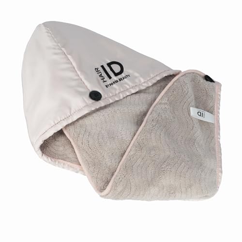 PARSA Beauty Hair ID 2-in-1 Haarturban Damen Mikrofaser & Satin – Anti-Frizz Haarhandtuch zum Haare Trocknen – schnelltrocknend & schonend für lange Haare – Turban Handtuch mit Knöpfen