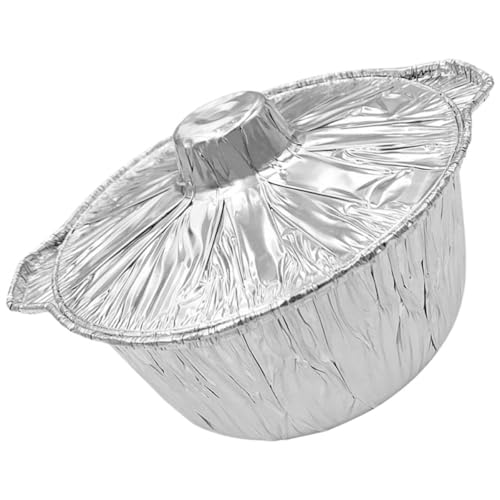 Olla de papel de aluminio para calentar comida y evitar limpieza en acampadas 2