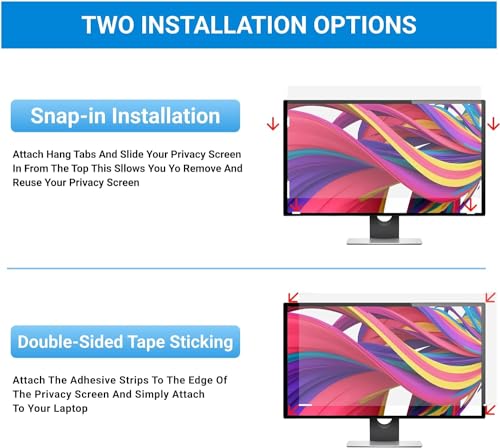 Image of 32 Inch Computer Monitor Privacy Screen Filter - Eye Protection Anti Glare Blue Light Filter