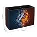 Niapessel Pencil Holder for Desk, Ice Hockey Fire Water Pen Holder Storage Desktop Pen Organizer Desk Pencil Organizer Makeup Brush Holder for Office School College Leather