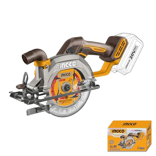 INGCO Cordless Circular Saw, Brushless Motor, 140mm(5-1/2'')...