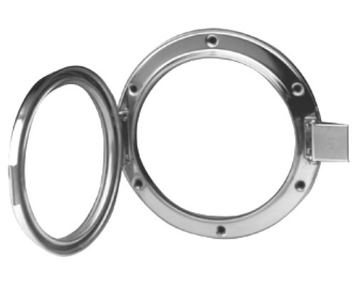 Preisvergleich Produktbild Bullauge mit Sicherheitsglas, Edelstahl A2, Ø 150mm