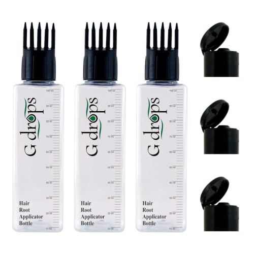 Image of Hair Root Applicator Bottle with Comb Cap | Oil Dispenser for Scalp, Hair Oil, Hair Dye and Shampoo | Refillable, Leak Proof, BPA Free | For Home and Salon Use (3)