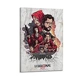 PCVBLGFD Poster der TV-Serie mit Geldhaus, dekoratives Gemälde, Leinwand, Wandposter und Kunstdruck, modernes Familienschlafzimmer, Dekoration, Poster, 20 x 30 cm