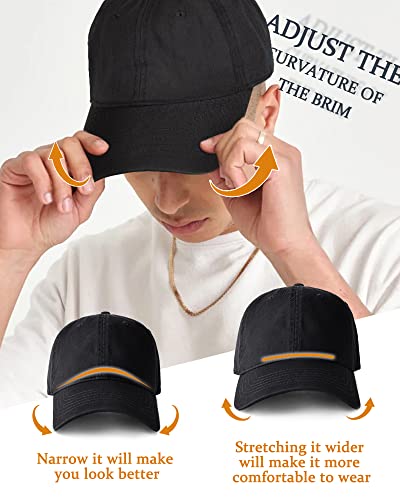 Image of FURTALK Unisex Vintage Washed Unstructured Baseball Cap Washed Cotton Adjustable Dad Hat
