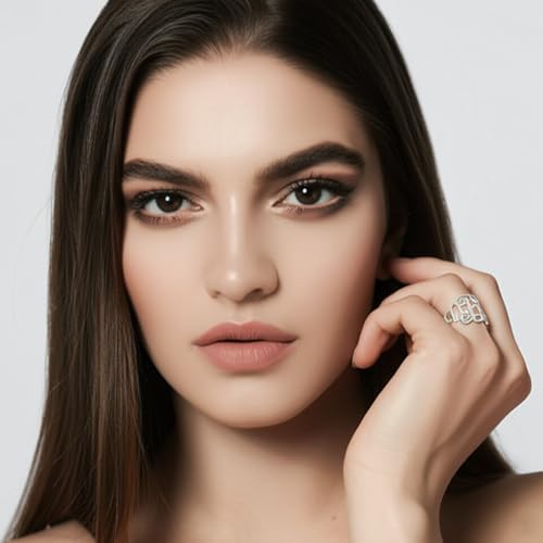 Sterling Silver Rings - Customize Initials Name Ring Personalized Jewelry4