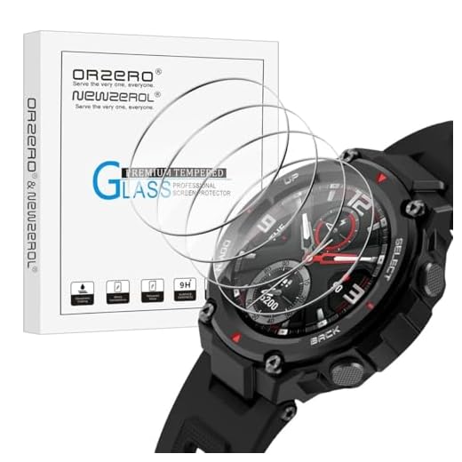 NEWZEROL 4 Stück Kompatibel für Amazfit T-Rex/Amazfit T-Rex Pro Glasschutz Displayschutzfolie Aus Gehärtetem Glas, Hochauflösende Aus Gehärtetem Glas, Kratzfeste, Blasenfreie Glas Schutzfolie- Klar