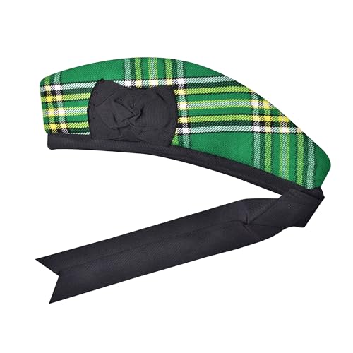 Image of Glengarry Cap-Traditional Scottish Hat, Acrylic Wool Tartan Glengarry hat, Kilts /Bagpipes Accessories